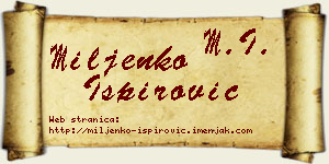 Miljenko Ispirović vizit kartica